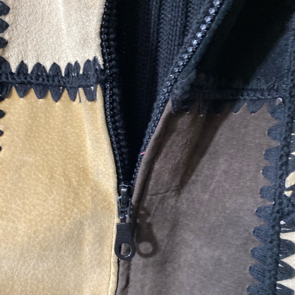 Vintage Patchwork Leather Jacket - Black, Brown, … - image 3